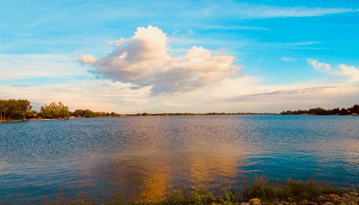 A photo of Lake Chestermere, Alberta, Canada at Summer Solstice time. A great time to practice mindfulness activities to enliven your spirit.